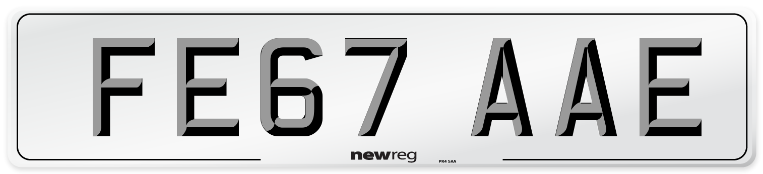 FE67 AAE Number Plate from New Reg